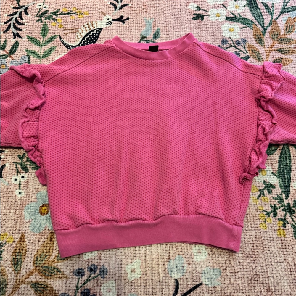 Tea Collection Fuchsia Ruffle Sweater - Picture 2 of 2